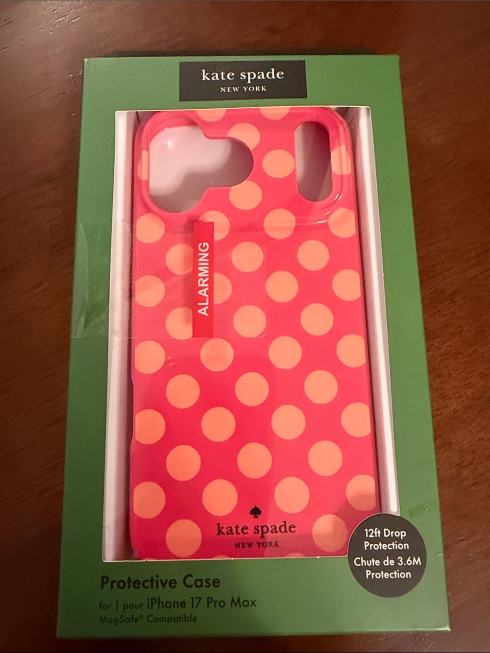 kate spade Coral Pink Polka Dot iPhone Case